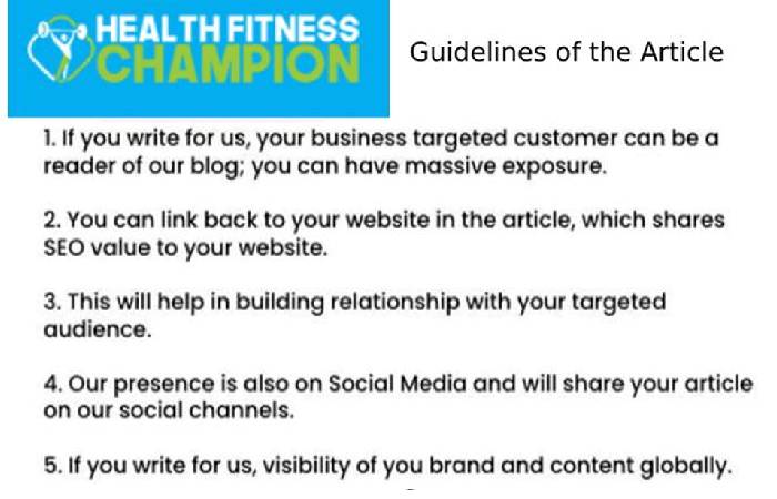 Guidelines of the Article – Digital Healthcare Write For Us