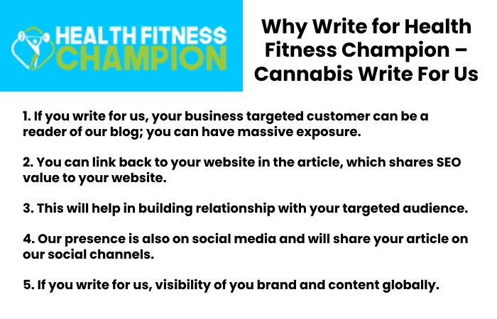 Why Write for Health Fitness Champion – Cannabis Write For Us