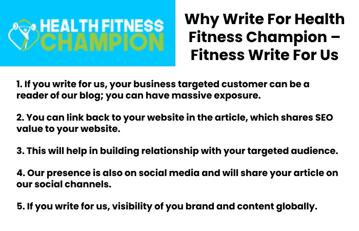 Why Write For Health Fitness Champion – Fitness Write For Us